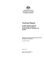 Technical Report on A Water Balance Study for Lucerne Seed Production Resourced by an Underground Aquifer Technical Report on A Water Balance Study for Lucerne Seed Production Resourced by an Underground Aquifer